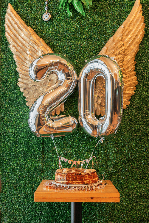 San Sebastian Birthday Cheesecake mit 2 Ballons